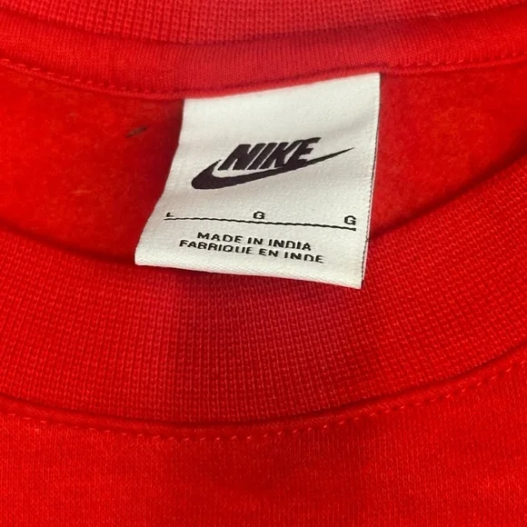 Nike Men's Red Crew Neck Sweatshirt Size Large - Picture 3 of 3